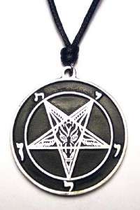 Black & Silver High Quality Baphomet Satanism Church of Satan Pendant 
