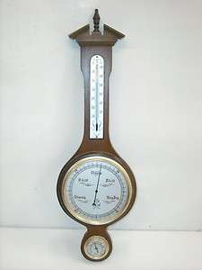 Vintage Wood Weather Station Japan 6520 Thermometer  