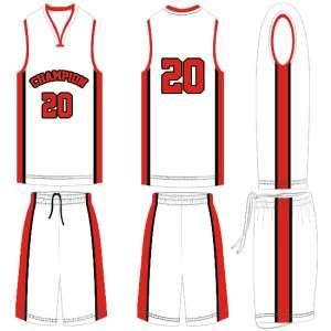 Custom basketball uniforms with free tackle twill numbers and team 