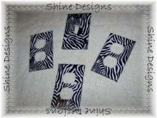 Zebra Print Night Light /Bedroom/Bath Decor Black/White  