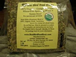 100% Organic Wheat Free Spouting Blend  1lb.  