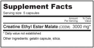 NutraBio CEEM   Creatine Ethyl Ester Malate 500mg   500 Veggie Caps 