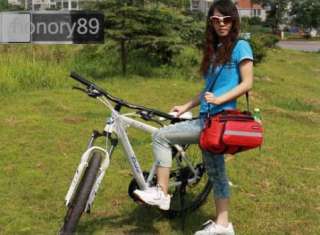 Bicycle Bag Bike rear seat Merida bag pannier Red For Women With Rain 