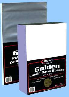 BCW Comic Bags + Boards GOLDEN RESEALABLE 100 each  