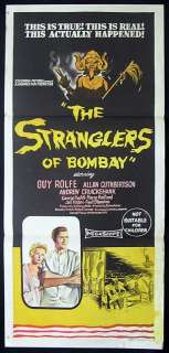 STRANGLERS OF BOMBAY 60 Hammer Horror daybill poster  
