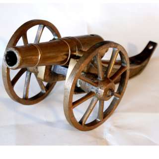 Antique Miniature Brass Cannon  