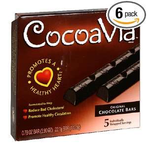   Chocolate Bars, Original, 5 Count Box of 0.78 Ounce Bars (Pack of 6