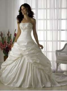 New White/Ivory Wedding Dresses Formal Bride Gown Size 6 8 10 12 14 16 