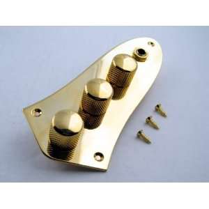  Prewired Jazz Bass Control Plate Gold Musical Instruments
