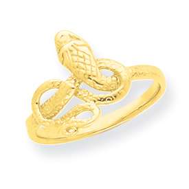 New Beautiful 14k Gold Snake Animal Polished Ring Available in 