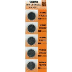   Pack of 5 CR2032 Lithium Button Cell 3 volt Batteries