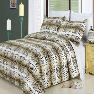Safari 8PC Queen Size Bed in a Bag Comforter Set 100 % Egyptian Cotton 