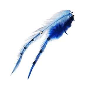   Angel Blue Feather Hair Extensions with Crystal Bling (2 Pack) Beauty
