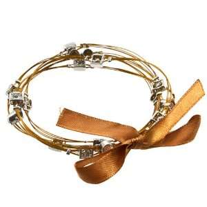 com Whisper Bracelet, Set of 5 nylon stranded bracelets with and bow 