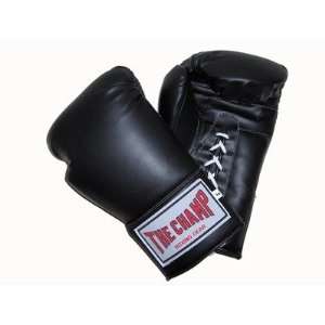 The Champ Boxing Bag Gloves Color: Black, Size: Small:  
