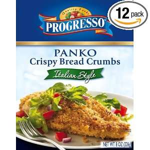 Progresso Italian Panko Style Breadcrumbs , 8 Ounce Boxes (Pack of 12)