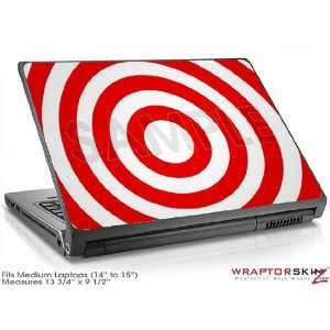  Medium Laptop Skin Bullseye Red and White: Electronics