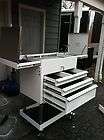 drawer tool cart stainless steel top, slide out, locking , chrome 