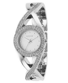 DKNY Watch, Womens Stainless Steel Crystal Accented Bracelet NY4716 