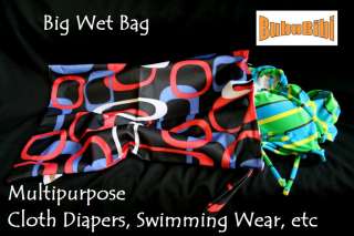 Big PUL Reusable Cloth Diapers/Swim Wet Bags 18X12  