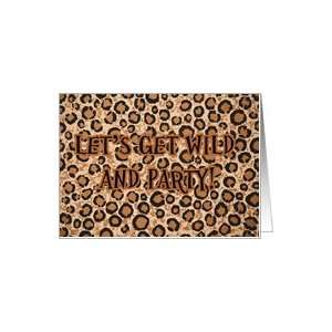 Leopard Cheetah Animal Print Bachelorette Wild Party Invitation Card