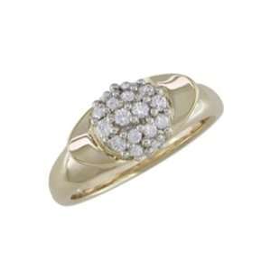   Francia   size 12.25 14K Gold Half Carat Diamond Cluster Ring Jewelry