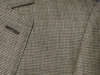 New M.Valentino $1295 Gray Mico Houndstooth 150s Wool Mens Business 