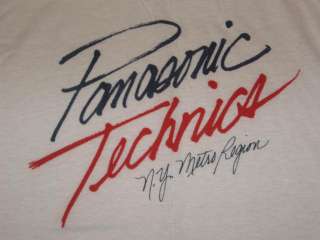   80s PANASONIC TECHNICS RINGER T Shirt MEDIUM stereo dj turntable vinyl