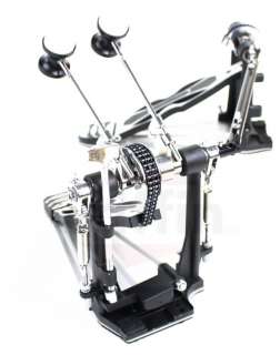 Double Bass Drum Kick Pedal Heavy Duty Hardware Duel Chain Beater 
