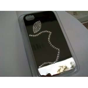Gorgeous Chrome Mirror Bling Crystal Diamond Apple Case for Iphone 4 