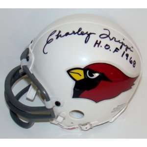  Charley Trippi Autographed Mini Helmet   HOF 68 WCA 