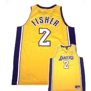  Nike Los Angeles Lakers #2 Derek Fisher Gold Swingman 