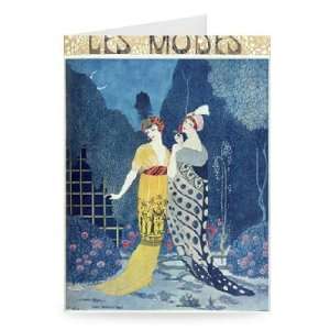 Les Modes (colour litho) by Georges Barbier   Greeting Card (Pack of 2 