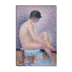 Model In Profile, 1886 by Georges Seurat Canvas Painting Reproduction 