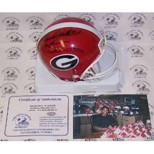 Herschel Walker Autographed/Hand Signed Georgia Bulldogs Mini Helmet 