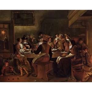  Hand Made Oil Reproduction   Jan Steen   24 x 18 inches 