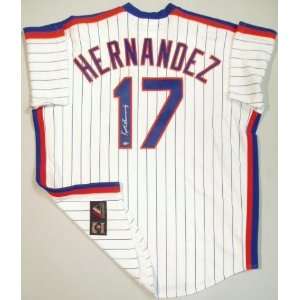 Keith Hernandez Signed Jersey   Majestic White 1980s Throwback
