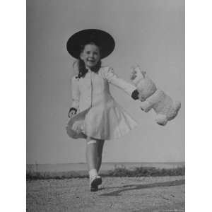  Child Actress Margaret OBrien Taking a Walk Outside 