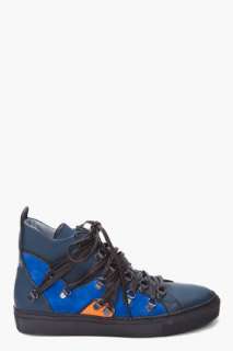 Raf Simons Blue Multi lace Sneakers for men  