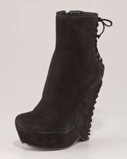 Lace Wedge Bootie  