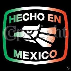 HECHO EN MEXICO T SHIRT EAGLE GREEN WHITE RED NEW YS 3X  