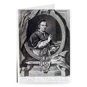  Pope Clement XIV, engraved by Domencio   Greeting Card 