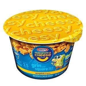 Kraft Macaroni & Cheese Dinner (10 Single Serve Cups), Sponge Bob 
