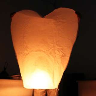 10X Sky Fire Chinese Lantern Wedding Party Heart shape  