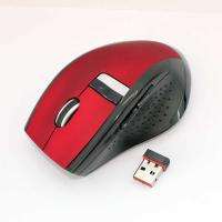 USB Nano Receiver 5 Button Wireless Optical Mouse Red  