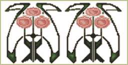 art nouveau flowers border 5 x7 hoop size size 6 00 x 3 19 inch colors 