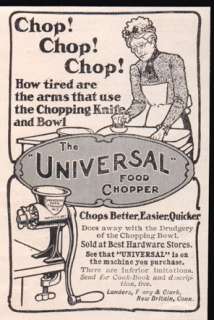 1903 CHOP Universal Food Chopper Grinder Illustrated AD  