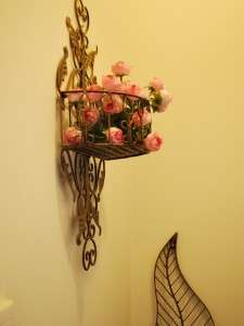 Wrought Iron French Style Wall Vase / Planter / Decor  