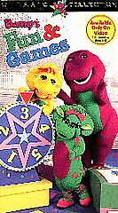 Barney   Barneys Fun and Games VHS, 1996  