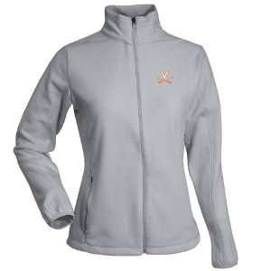 Virginia Womens Sleet Full Zip Fleece (Grey): Sports 